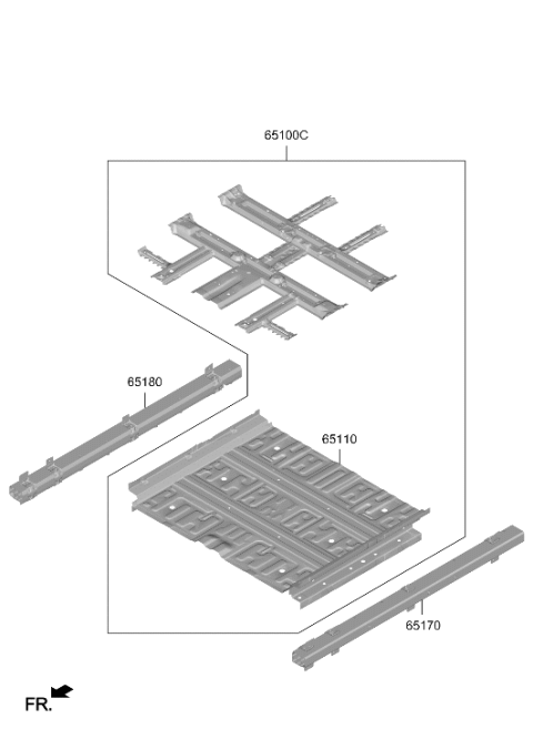2025 Hyundai Ioniq 6 Floor Panel Diagram 2