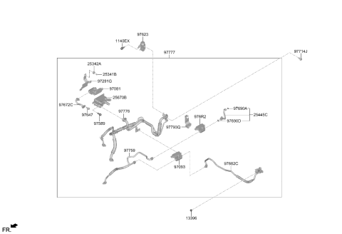 2025 Hyundai Ioniq 6 Expansion Valve Diagram for 976E1-KL100