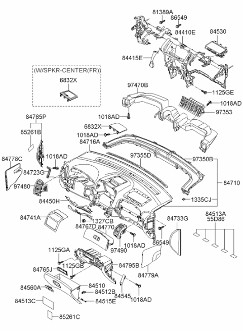 2008 Hyundai Entourage Label-Air Bag Diagram for 85261-2F510