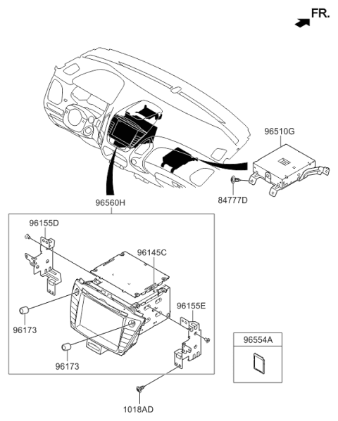 2015 Hyundai Tucson Volume Knob Diagram for 96173-2S600