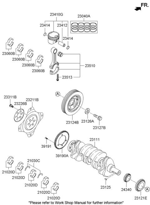2014 Hyundai Tucson Crankshaft & Piston Diagram 2
