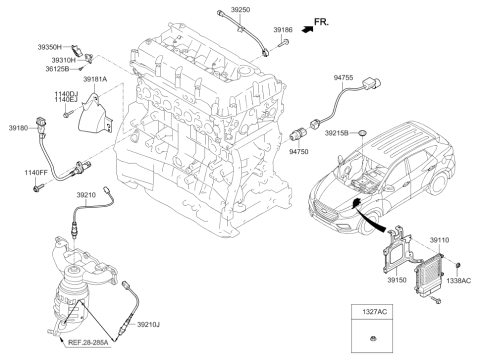 2014 Hyundai Tucson Electronic Control Diagram 2
