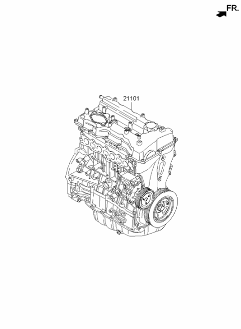 2014 Hyundai Tucson Sub Engine Assy Diagram 2