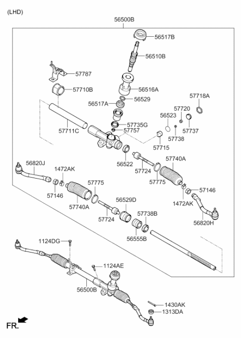 2015 Hyundai Tucson Dust Cap Diagram for 56516-2S000