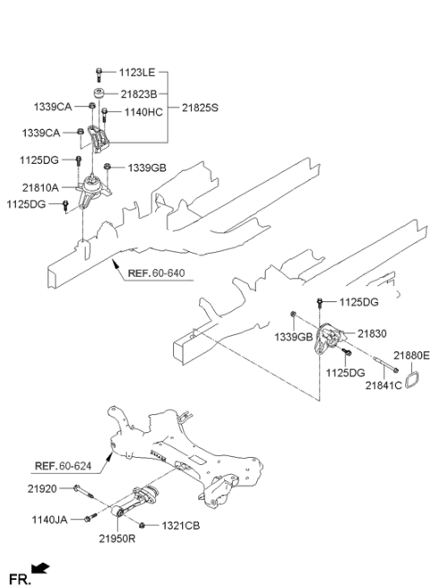 2014 Hyundai Tucson Engine & Transaxle Mounting Diagram 2
