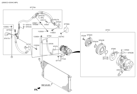 2014 Hyundai Tucson Expansion Valve Diagram for 97626-2S000