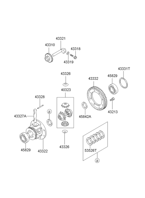 2006 Hyundai Accent Old Body Style Transaxle Gear (MTA) Diagram 2