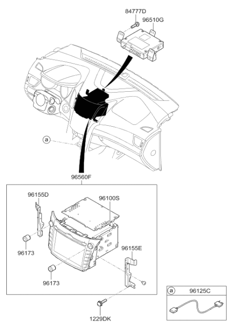 2014 Hyundai Elantra GT Volume Knob Diagram for 96173-A5500