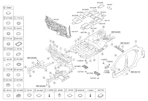 2014 Hyundai Elantra GT Plug-Drain Hole Diagram for 84146-2B000