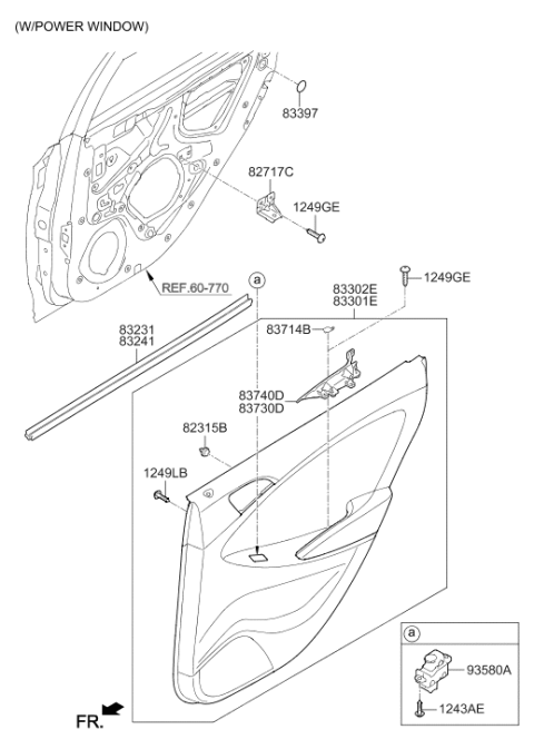 2016 Hyundai Accent Switch Assembly Power Window Sub Diagram for 93581-1R001