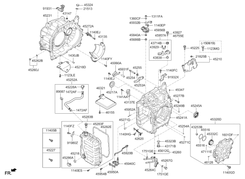 2017 Hyundai Accent Feed Tube Assembly Diagram for 45264-26100