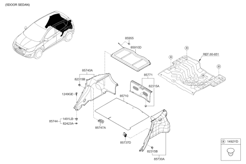 2016 Hyundai Accent Luggage Compartment Diagram 2