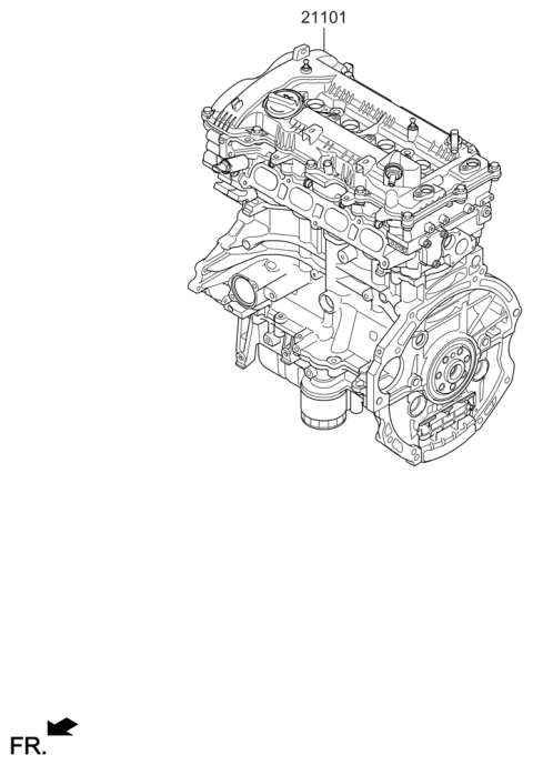 2019 Hyundai Veloster Sub Engine Assy Diagram 2