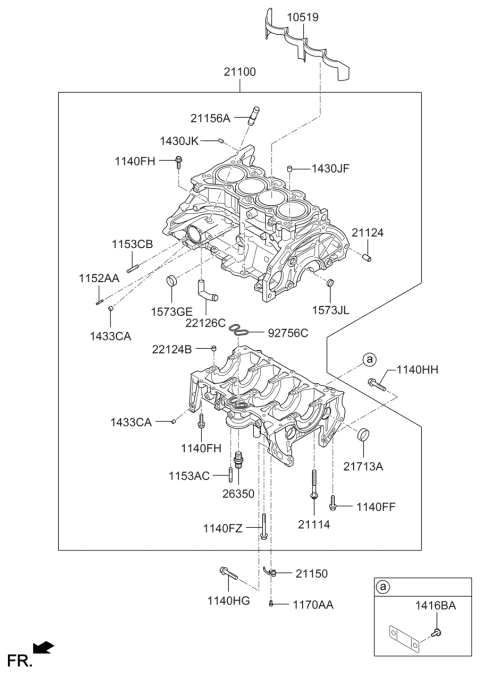 2021 Hyundai Veloster Cylinder Block Diagram 2