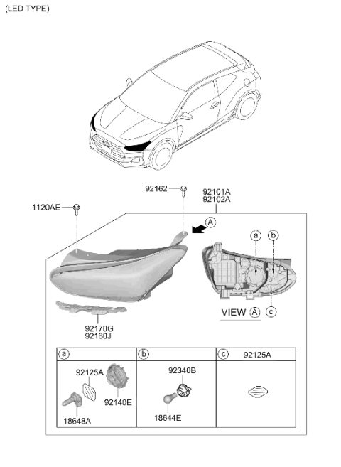 2019 Hyundai Veloster Head Lamp Diagram 2