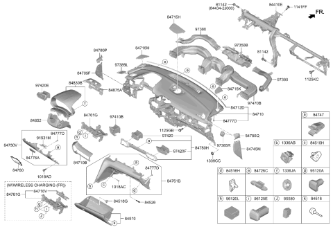 2019 Hyundai Veloster Steering Column Lower Shroud Diagram for 84855-J3200-NNB