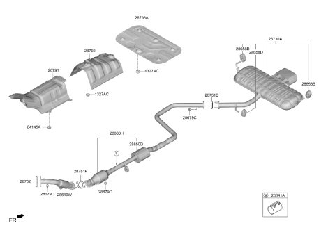 2019 Hyundai Veloster Muffler & Exhaust Pipe Diagram 2