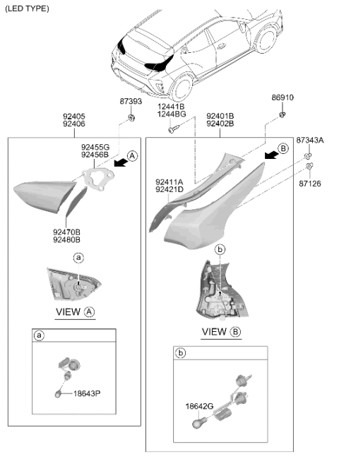2019 Hyundai Veloster Rear Combination Lamp Diagram 2