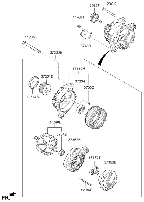 2021 Hyundai Veloster Alternator Diagram 2