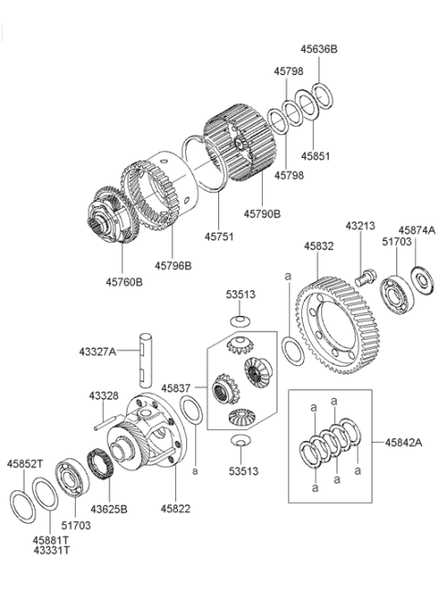 2000 Hyundai Elantra New Body Style Transaxle Gear - Auto Diagram 2