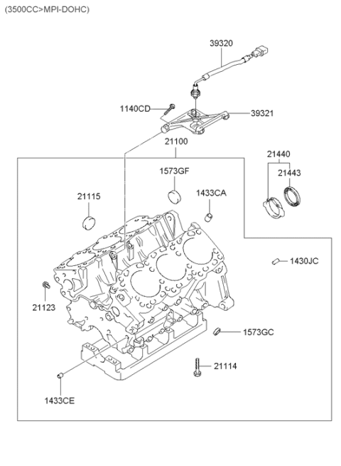 2001 Hyundai Santa Fe Cylinder Block Diagram 3