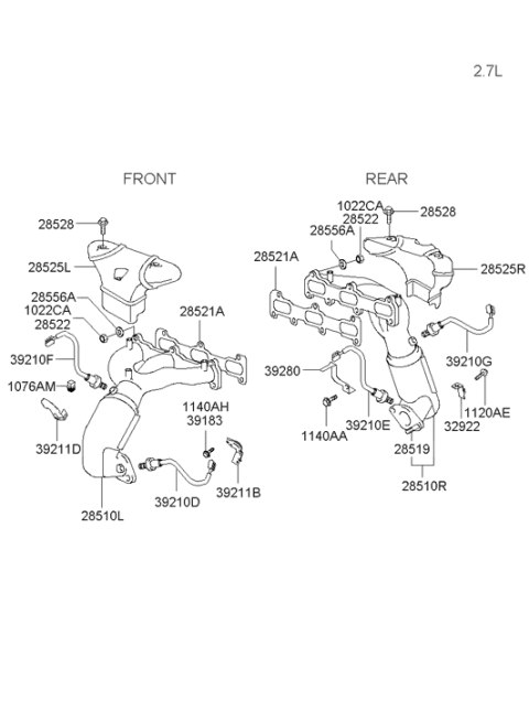 2001 Hyundai Santa Fe Nut(FLANGE) Diagram for 10226-08003