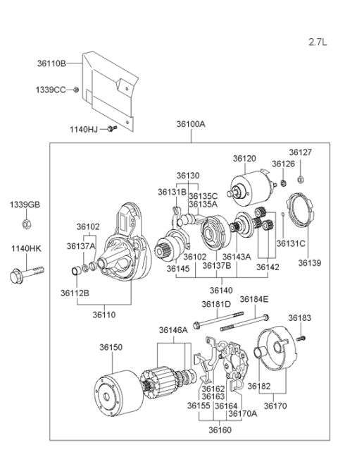 2000 Hyundai Santa Fe Starter Motor Diagram 2
