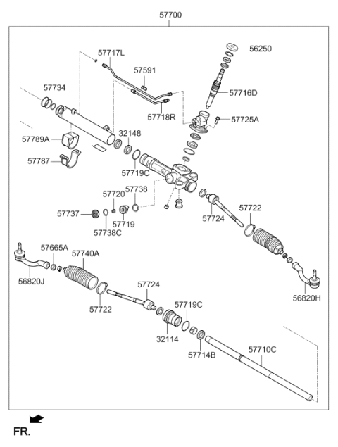 2015 Hyundai Equus Power Steering Gear Box Diagram 2