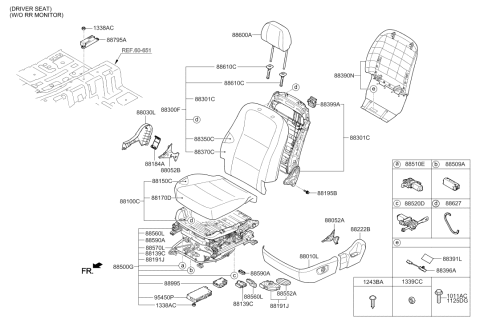 2015 Hyundai Equus Front Seat Diagram 3