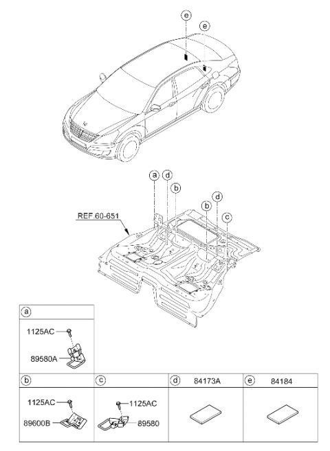 2015 Hyundai Equus Rear Seat Diagram 5