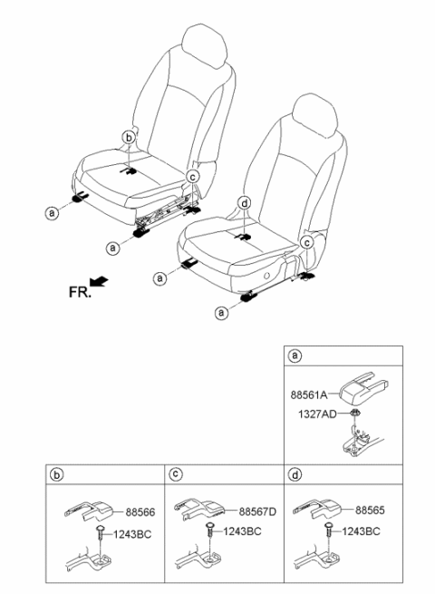 2015 Hyundai Equus Front Seat Diagram 5