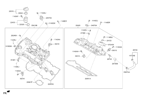 2021 Hyundai Palisade Valve-PCV Diagram for 26740-3C500