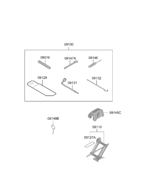 2020 Hyundai Palisade Hook-Towing Diagram for 09147-D8000