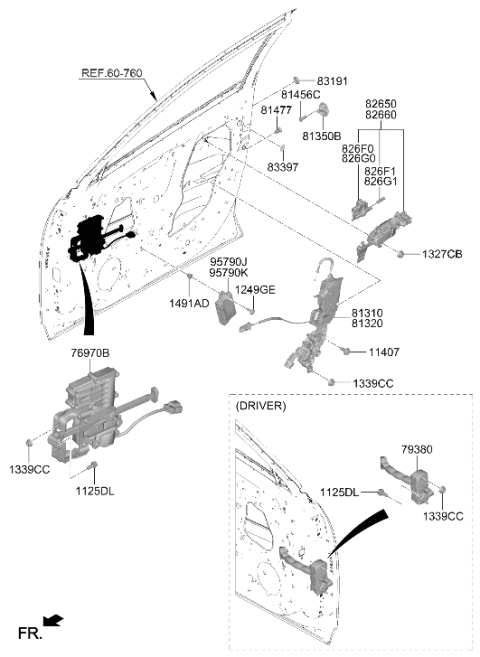 2024 Hyundai Ioniq 5 CHECKER ASSY-FRONT DOOR,LH Diagram for 76980-LI000