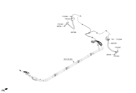 2024 Hyundai Ioniq 5 US made Brake Fluid Line Diagram 2