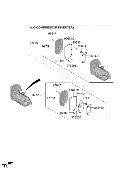 2024 Hyundai Ioniq 5 US made Air conditioning System-Cooler Line Diagram 2