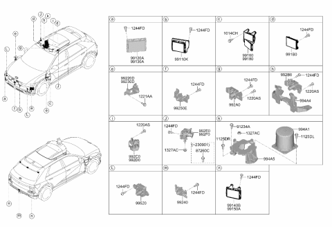 2024 Hyundai Ioniq 5 US made Relay & Module Diagram 2