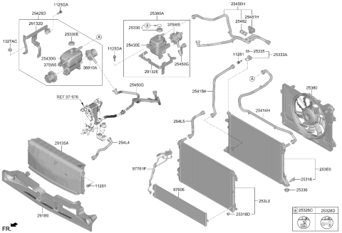 2024 Hyundai Ioniq 5 Radiator Hose Assembly Upper Diagram for 25414-LI000