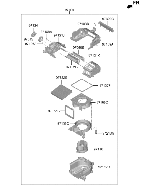 2024 Hyundai Ioniq 5 US made Heater System-Heater & Blower Diagram 2