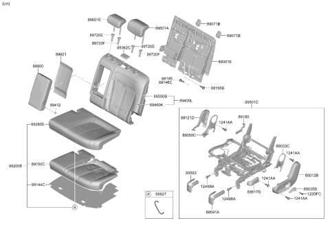 2024 Hyundai Ioniq 5 US made 2nd Seat Diagram 2