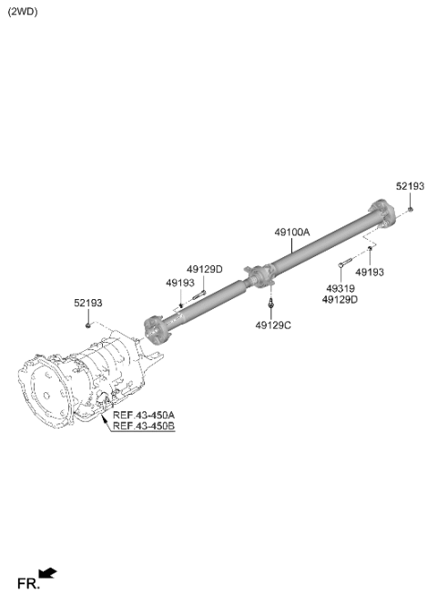 2019 Hyundai Genesis G70 Propeller Shaft Diagram 2