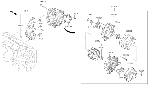 2019 Hyundai Genesis G70 Alternator Diagram 2