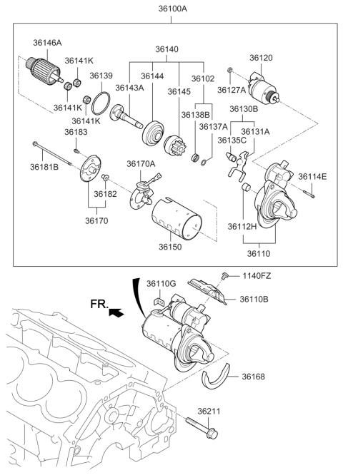 2019 Hyundai Genesis G70 Starter Diagram 3