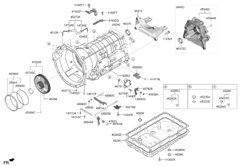 2019 Hyundai Genesis G70 Auto Transmission Case Diagram 2