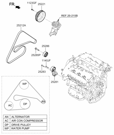 2019 Hyundai Genesis G70 Coolant Pump Diagram 2