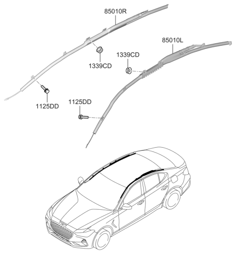 2019 Hyundai Genesis G70 Air Bag System Diagram 2