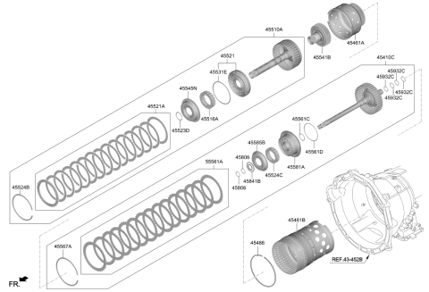 2019 Hyundai Genesis G70 Shell-Rear Annulus Connecting Diagram for 45481-47530