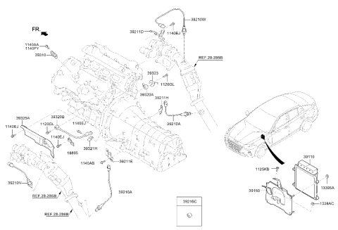 2019 Hyundai Genesis G70 Electronic Control Diagram 2
