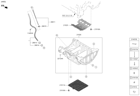2019 Hyundai Genesis G70 Belt Cover & Oil Pan Diagram 2