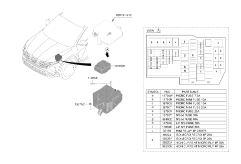 2025 Hyundai Tucson PCB BLOCK ASSY Diagram for 91959-N9050